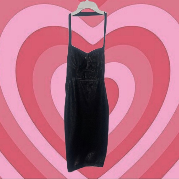 House of CB Dresses & Skirts - HOUSE OF [LONDON] CB Sexy black faux leather corset/bandaid dress, XS. Slim fit.